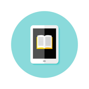Ebook Flat Circle Icon