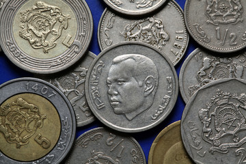 Naklejka premium Coins of Morocco
