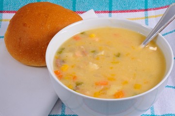 Fish soup with bread © Arena Photo UK