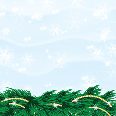 New Year and Christmas design with Christmas tree and Christmas