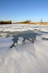 Sunny winter day on the river