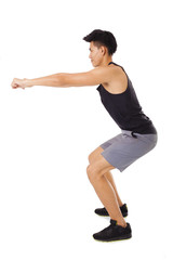 young asian Handsome Man Doing  Exercise