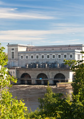 Fototapeta premium Estonia. Narva. Hydroelectric power station on the river Narva..