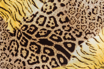 texture of print fabric stripes leopard