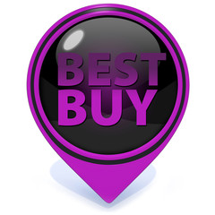 Best buy circular icon on white background