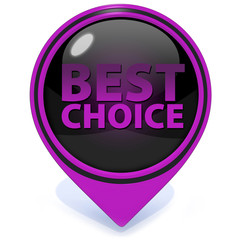 Best choice pointer icon on white background