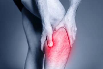 Calf leg pain, muscle injury - 73665571