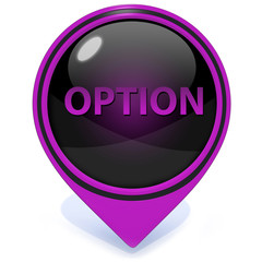 option pointer icon on white background