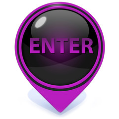 enter pointer icon on white background
