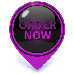 Order now pointer icon on white background