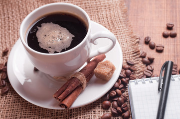 coffee and note