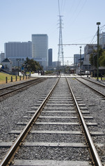 Fototapeta na wymiar Railroad tracks New Orleans USA