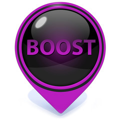 Boost pointer icon on white background