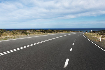 road lead to beach,the great ocean road.