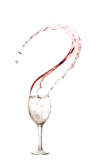 Red wine and wineglass
