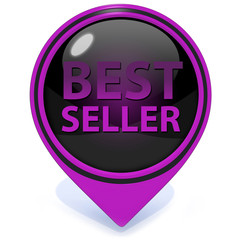 Best seller pointer icon on white background