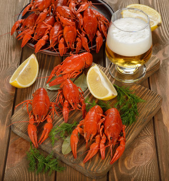 Boiled crawfish