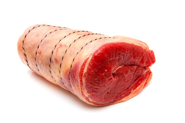 Beef brisket isolated on a white studio background.