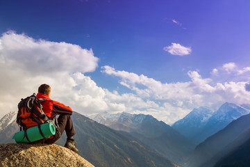 Hike and adventure at mountain