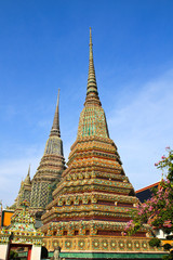 Fototapeta premium Authentic Thai Architecture in Wat Pho at Bangkok of Thailand.