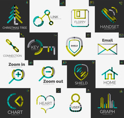 Abstract company logo vector collection
