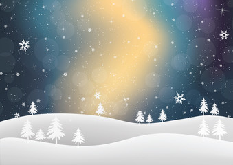 Colorful Winter Background