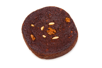 Madeira cake isolated on a  white studio background.