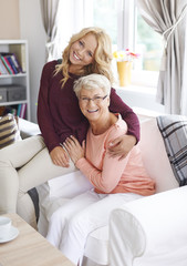 Meeting with grandmother is always very pleasure