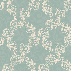 seamless victorian pattern on brown background