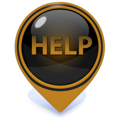 help pointer icon on white background