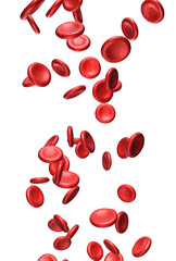 3d render red blood cells background.