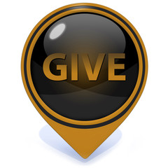 Give pointer icon on white background