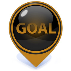 Goal pointer icon on white background