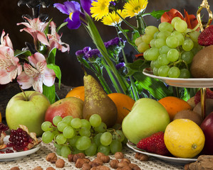 fruits and flowers