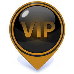 Vip pointer icon on white background