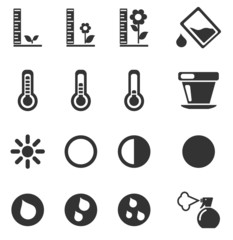 Plant Growing Sign Silhouette Icons