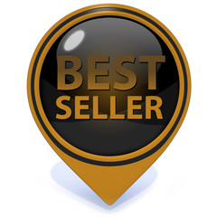 Best seller pointer icon on white background