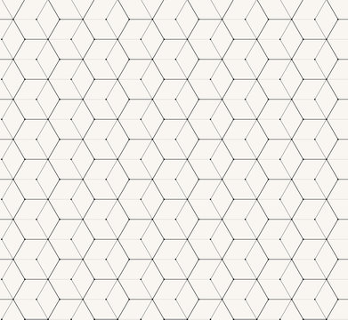 Hexagons gray vector simple seamless pattern