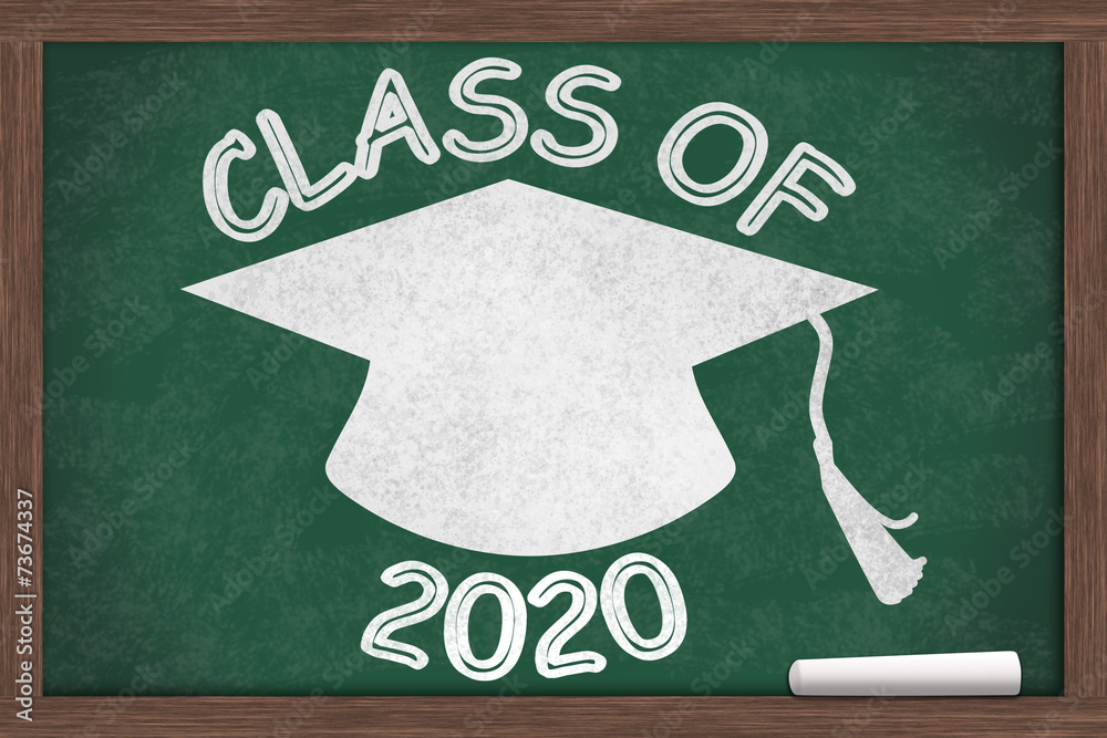 Wall mural class of 2020 message