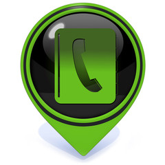 phonebook pointer icon on white background