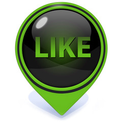 like pointer icon on white background