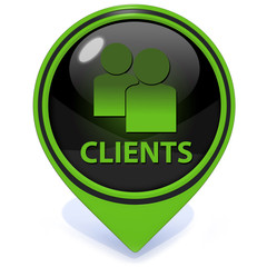 Client pointer icon on white background