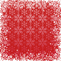 Naklejka na ściany i meble Christmas decoration frame. Snowflake Abstract Background.