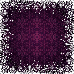 Christmas decoration frame. Snowflake Abstract Background.