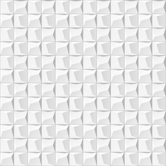 Abstract  white geometric background. Seamless texture 3d panel