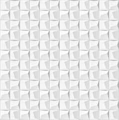 Abstract  white geometric background. Seamless texture 3d panel