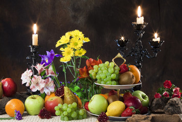 fruits and flowers