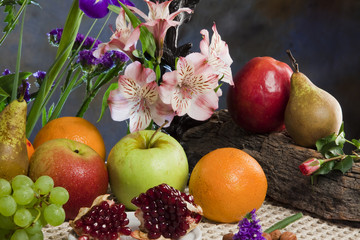 fruits and flowers