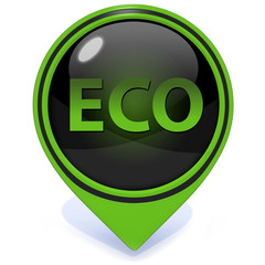 eco pointer icon on white background