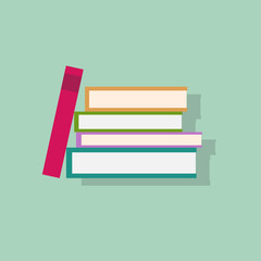 book stack flat icons design vector